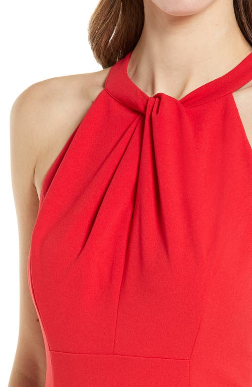 Julia Jordan Sleeveless Twist Neck Sheath Dress