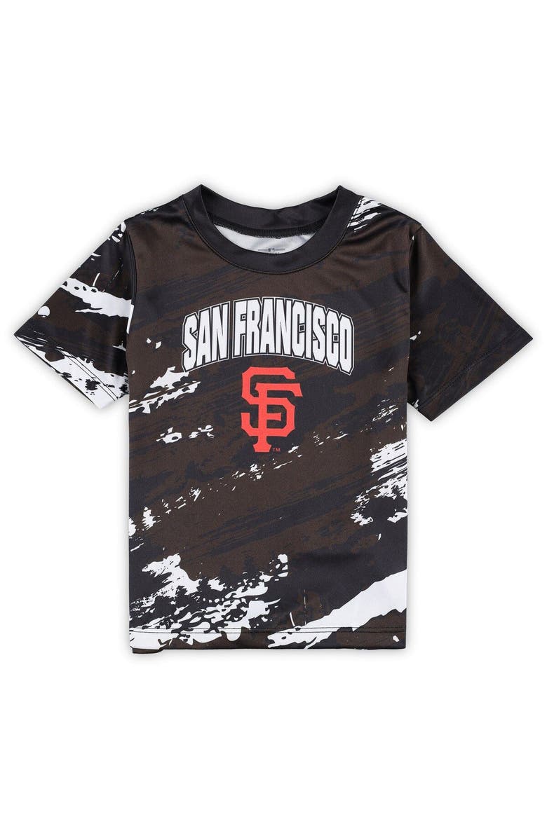 Outerstuff Infant Brown/Orange San Francisco Giants Stealing Homebase 2.0 T-Shirt & Shorts Set, Alternate, color, Brown