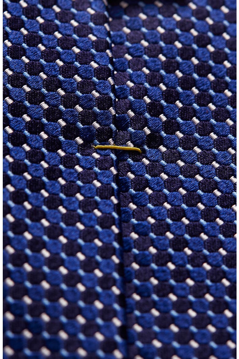 Microdot Silk Tie, Alternate, color, BLUE