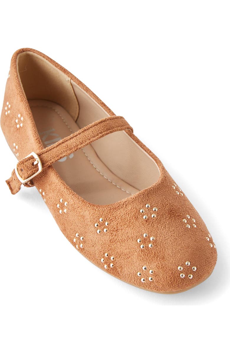 Cotton On Kids Kid's Olivia Ballet Flat, Alternate, color, Tan Studded