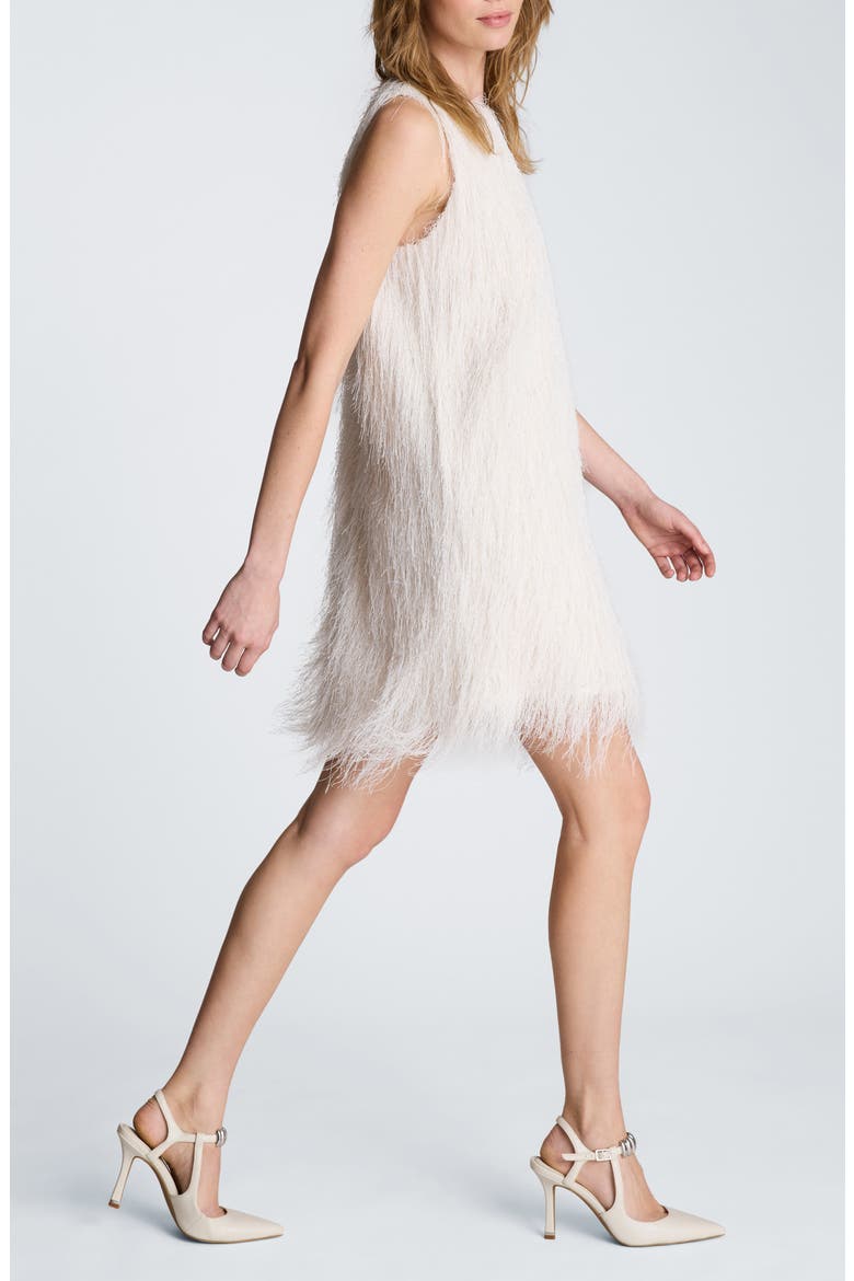 Sleeveless Fringe Minidress, Alternate, color, OYSTER