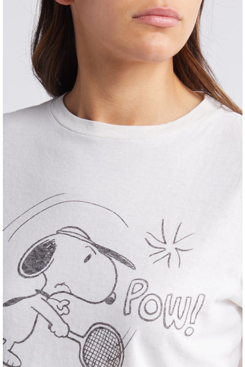Snoopy Tennis Graphic T-Shirt, Alternate, color, VINTAGE WHITE