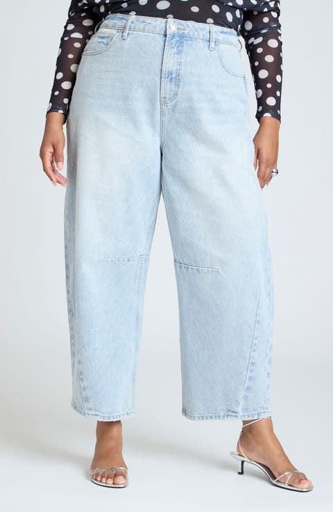 Men's Plus Size Elastic Waist Wide Leg Jeans main image 1