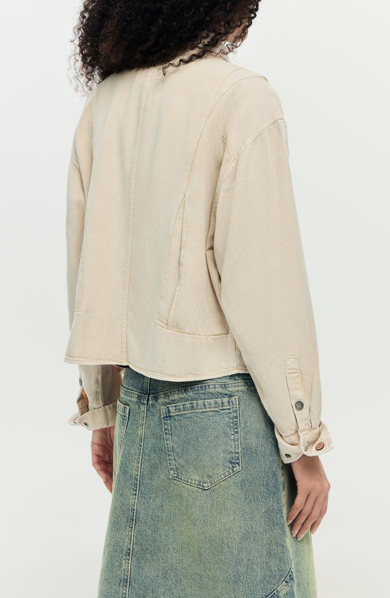 Desigual Denim Trucker Jacket, Alternate, color, Off White