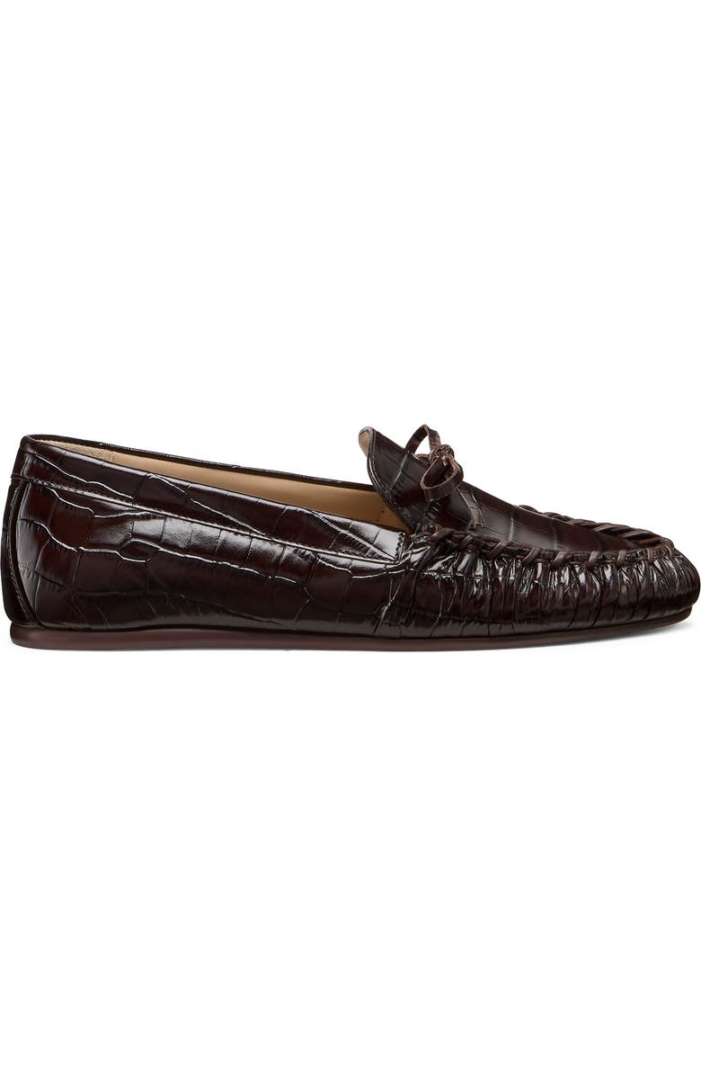 Stuart Weitzman Britt Bow Loafer, Alternate, color, Walnut