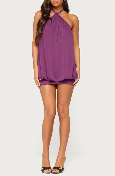 Faine Bubble Halter Minidress