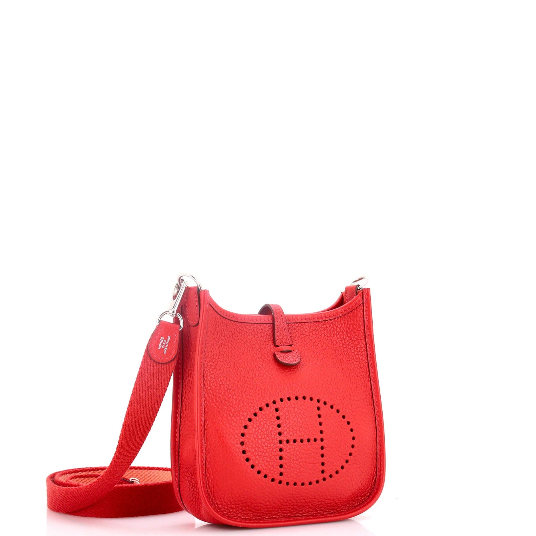 Pre-Owned Hermes Evelyne Bag Gen III Clemence TPM, Alternate, color, Rouge Casaque