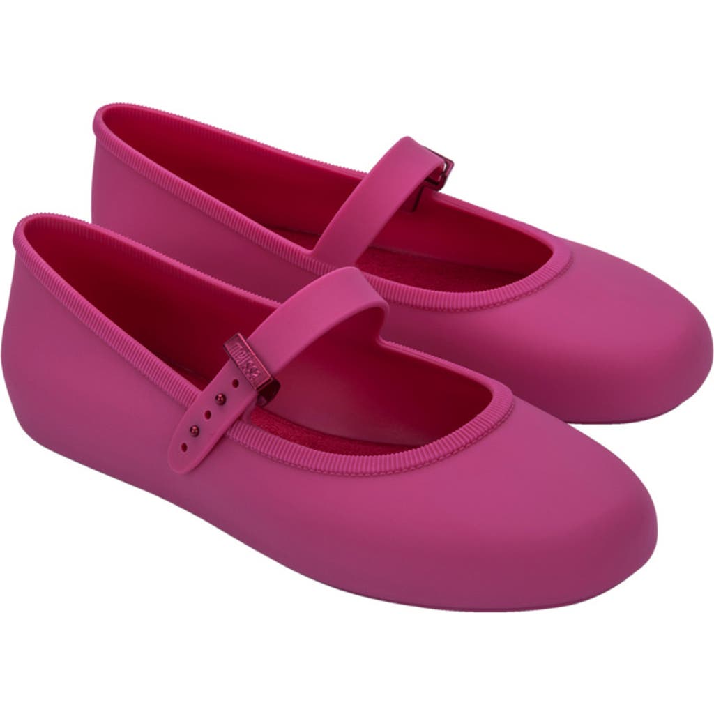 Melissa Soft Jelly Ballerina Flat In Pink/pink, Women's At Urban Outfitters In Pink/pink