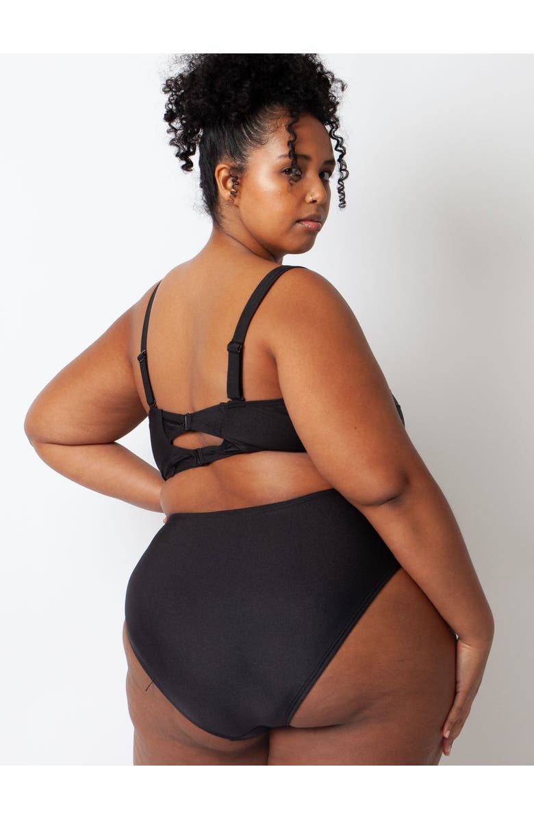 Villa Fresca Sofia Bikini Swimsuit Top, Alternate, color, Black