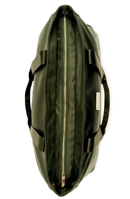 Badgley Mischka Uncomplicated Nylon Weekender Travel Tote Bag In Green