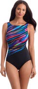 ShapeSolver Sport Highneck Tank Chlorine Resistant One-Piece Swimsuit