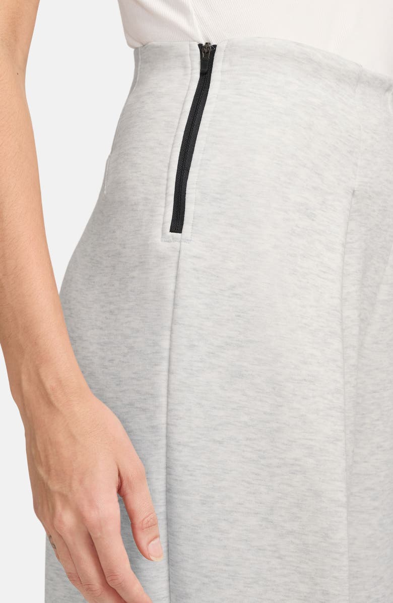 Nike Sportswear High Waist Pleated Tech Fleece Sweatpants, Alternate, color, Light Grey/ Black