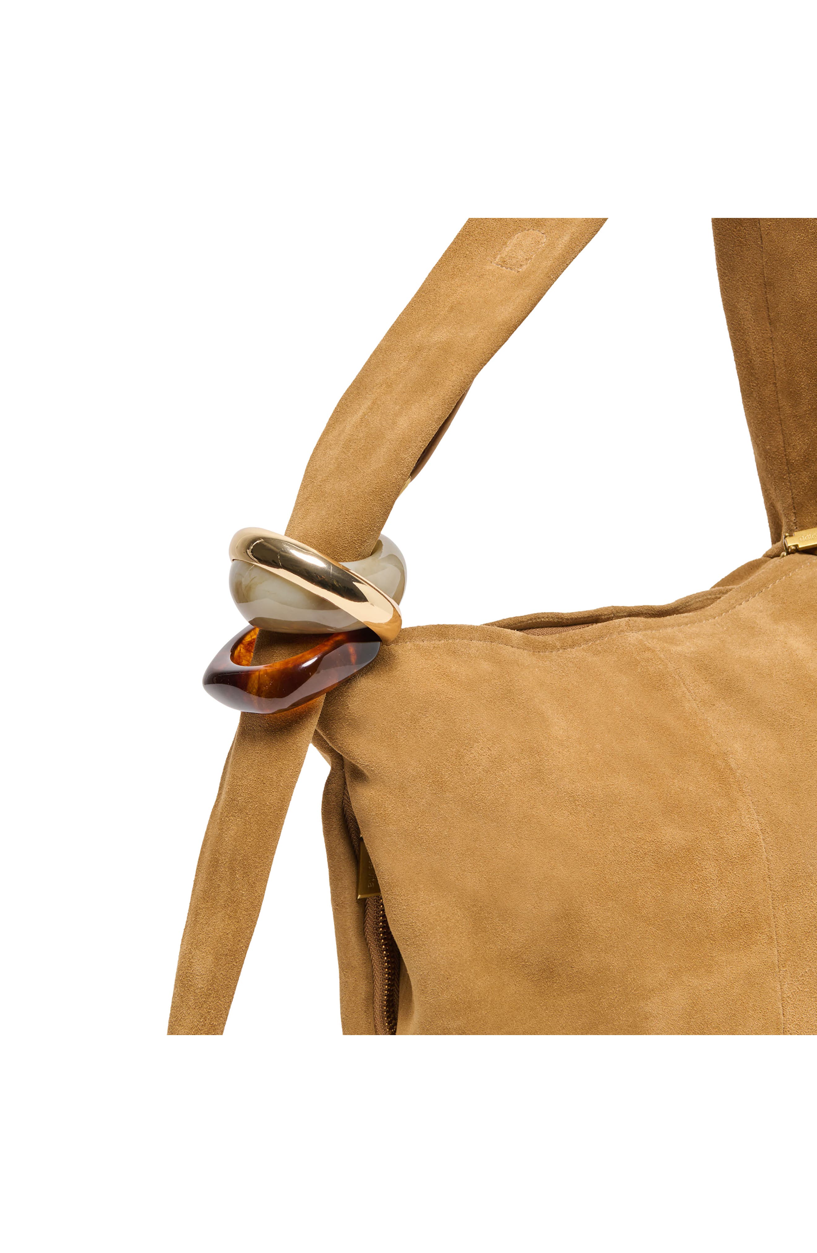 Dolce Vita Kalen Suede Shoulder Bag, Alternate, color, Camel
