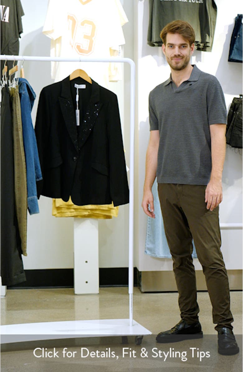 Luda Embellished Peal Lapel Blazer, sales video thumbnail