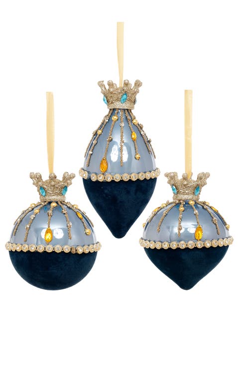 Regal Crown Ornament, Box of 6