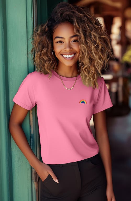 Dalix Womens Rainbow Jersey Relaxed Tee