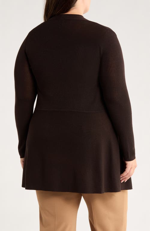 Anne Klein Montery Open Front Cardigan In Black
