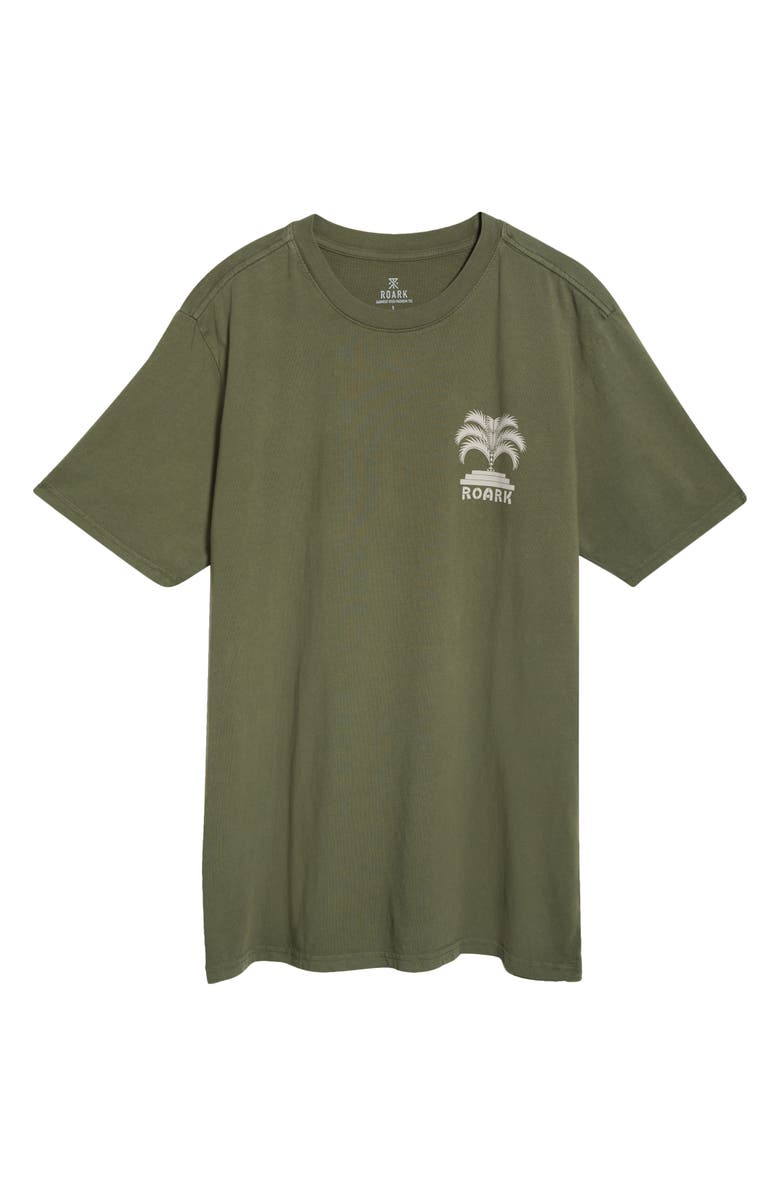 Roark Moto Palm Graphic T-Shirt, Main, color, Mil