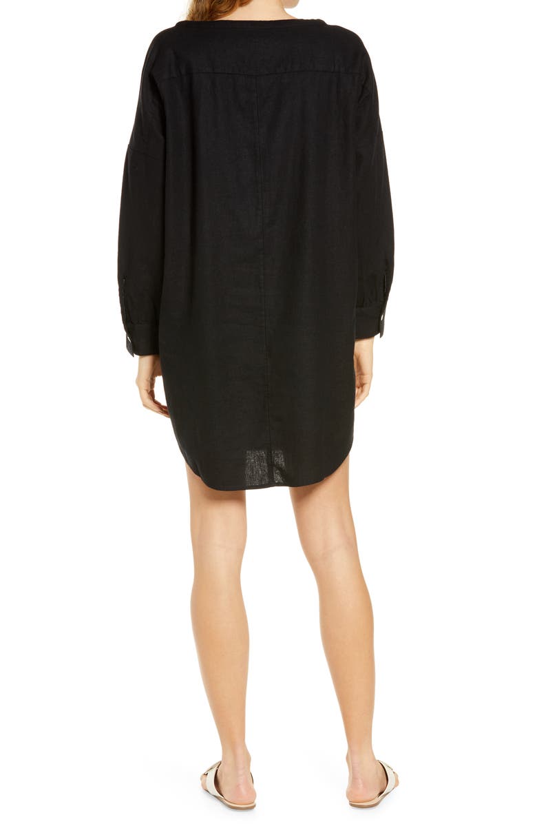 Chelsea28 Oversize Linen Blend Cover-Up Shirt, Alternate, color, 