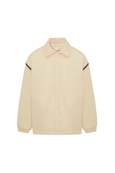 Contrast Tape Puffer Coat