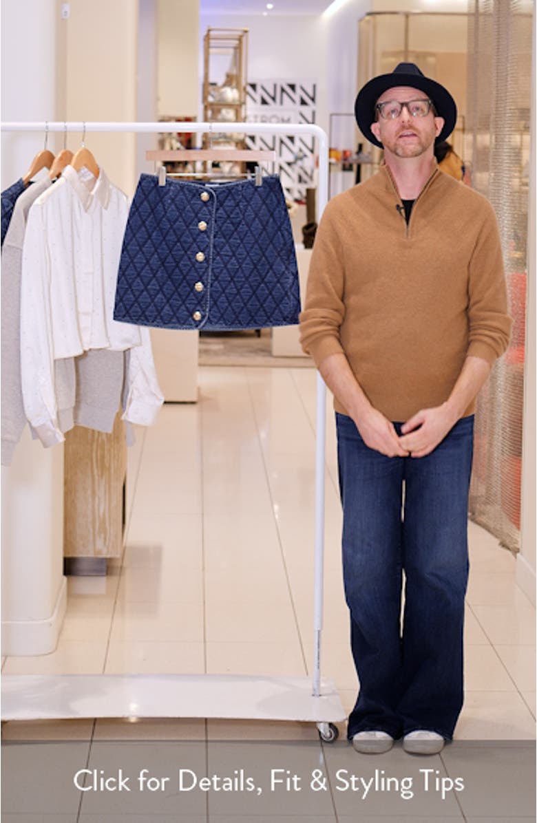 Gretchen Diamond Stitch Denim Miniskirt, sales video thumbnail