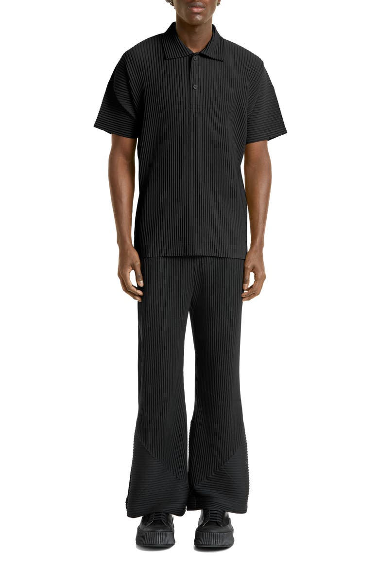 Monthly Colors June Pleated Polo, Alternate, color, 15-BLACK