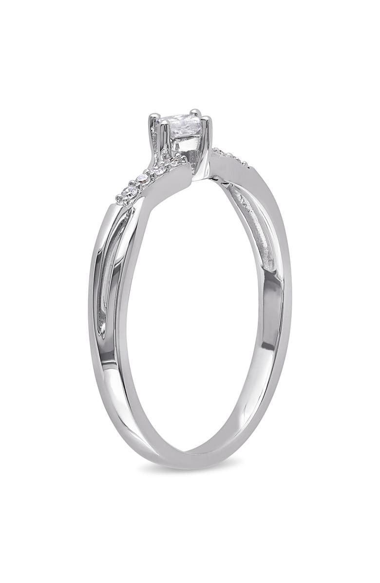 Julianna B. Diamond Princess-cut Engagement Ring 10k, Alternate, color, 10K White Gold
