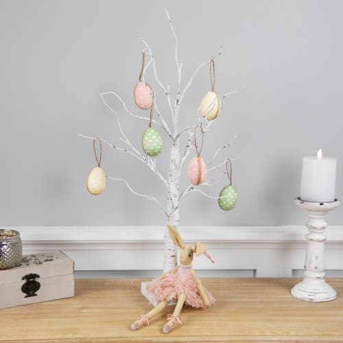 Northlight Fabric Pastel Easter Egg Ornament Decorations In Green