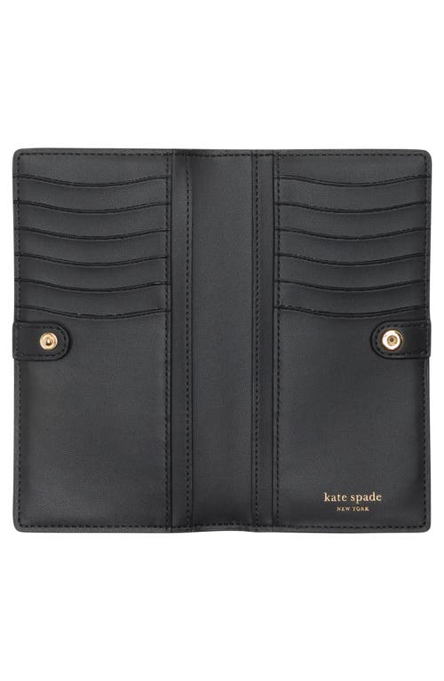 Kate Spade New York Taylor Pebbled Leather Slim Wallet In Black