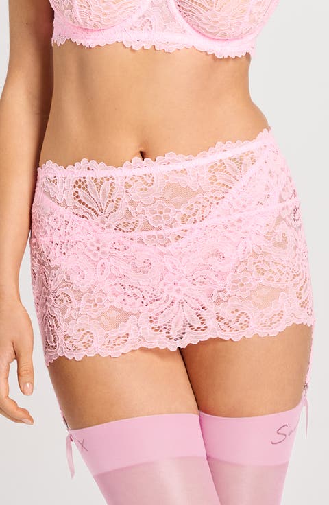 Romantic Corded Lace Garter Skirt (Regular 
Plus)