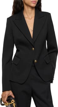 Burberry Grain de Poudre Wool Tailored Jacket