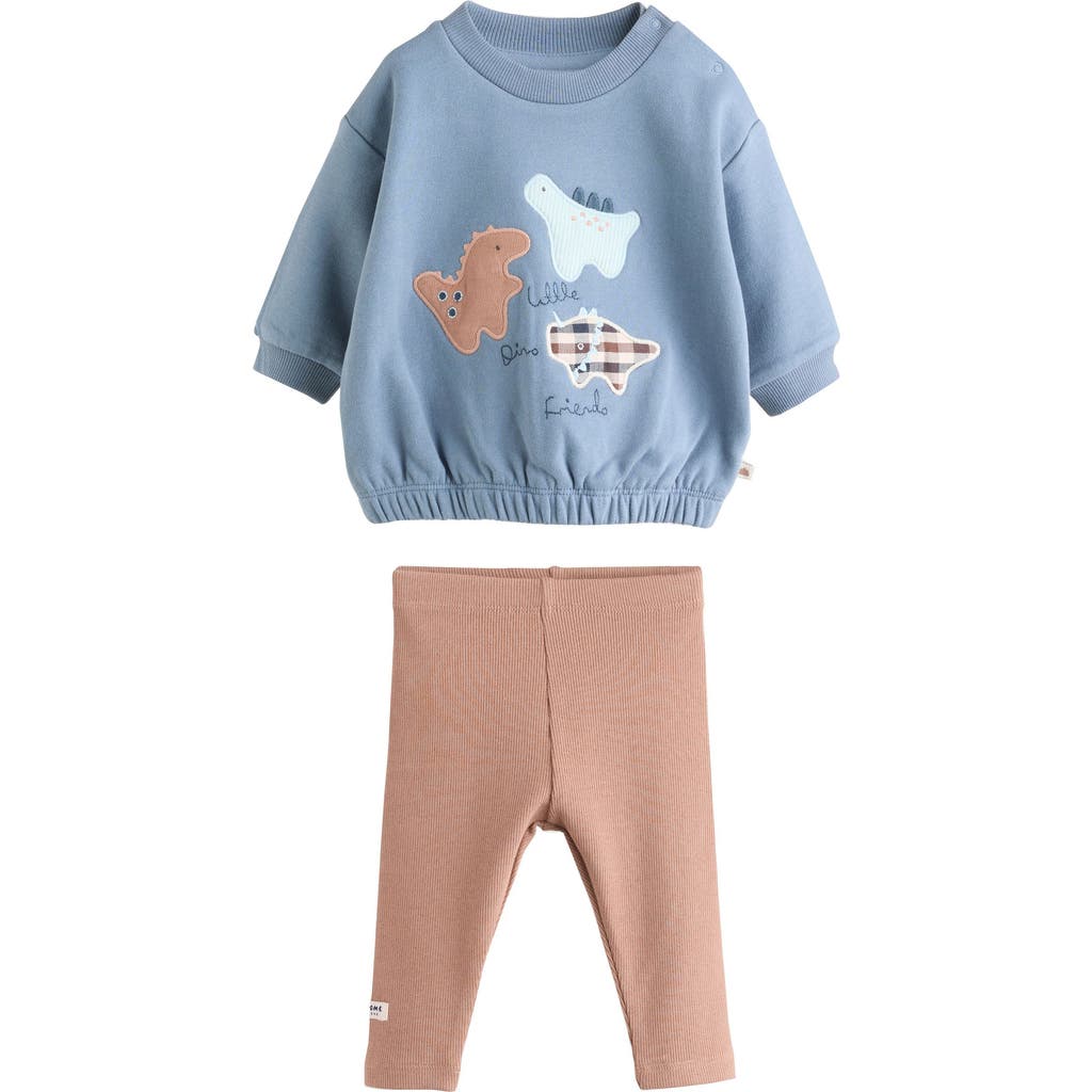 Next Babies' Dinosaur Sweatshirt & Leggings Set In Blue