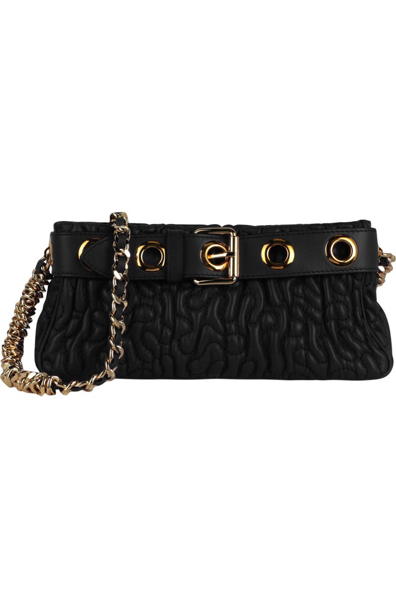 Moschino Quilted Shoulder Bag, Main, color,