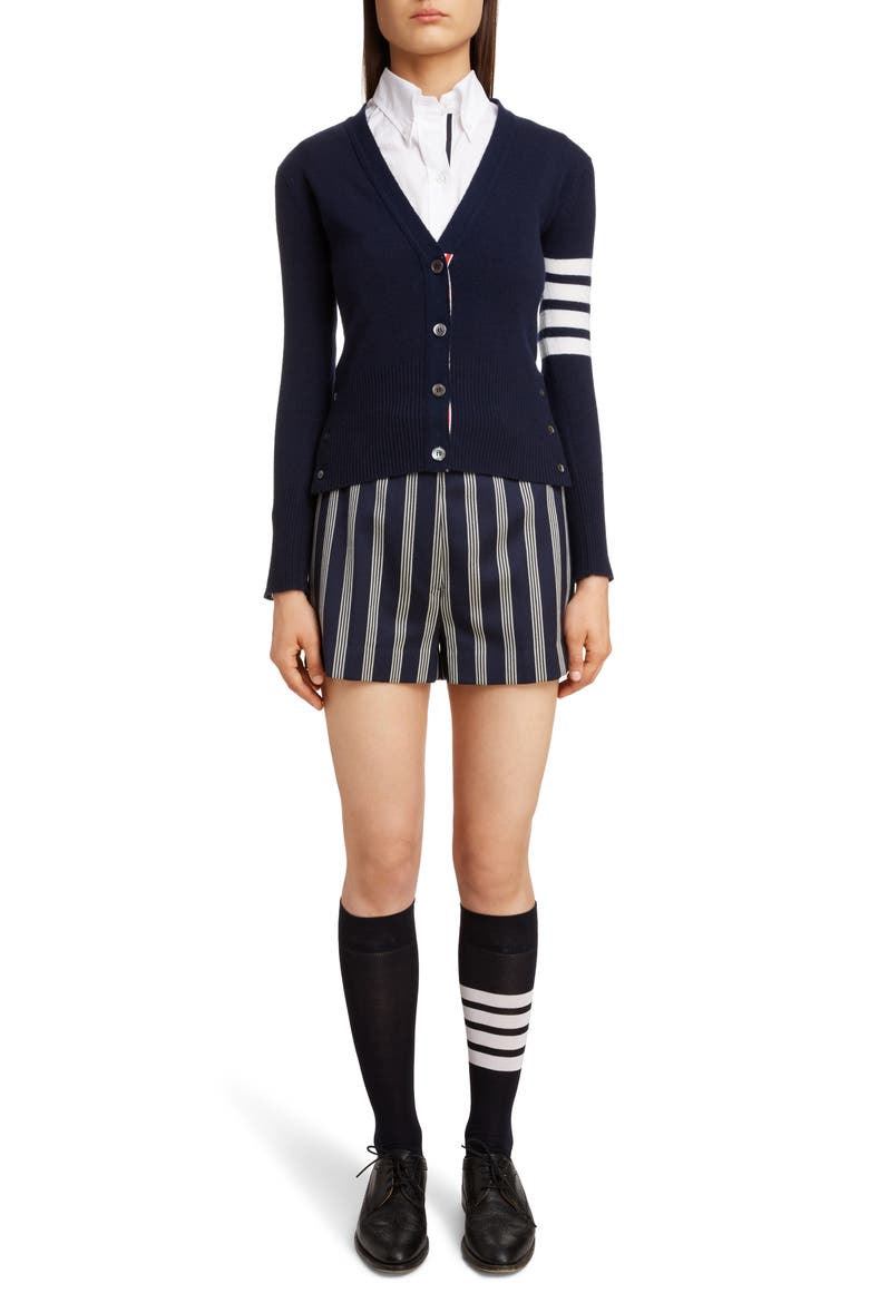 Classic V-Neck Cashmere Cardigan, Alternate, color, NAVY