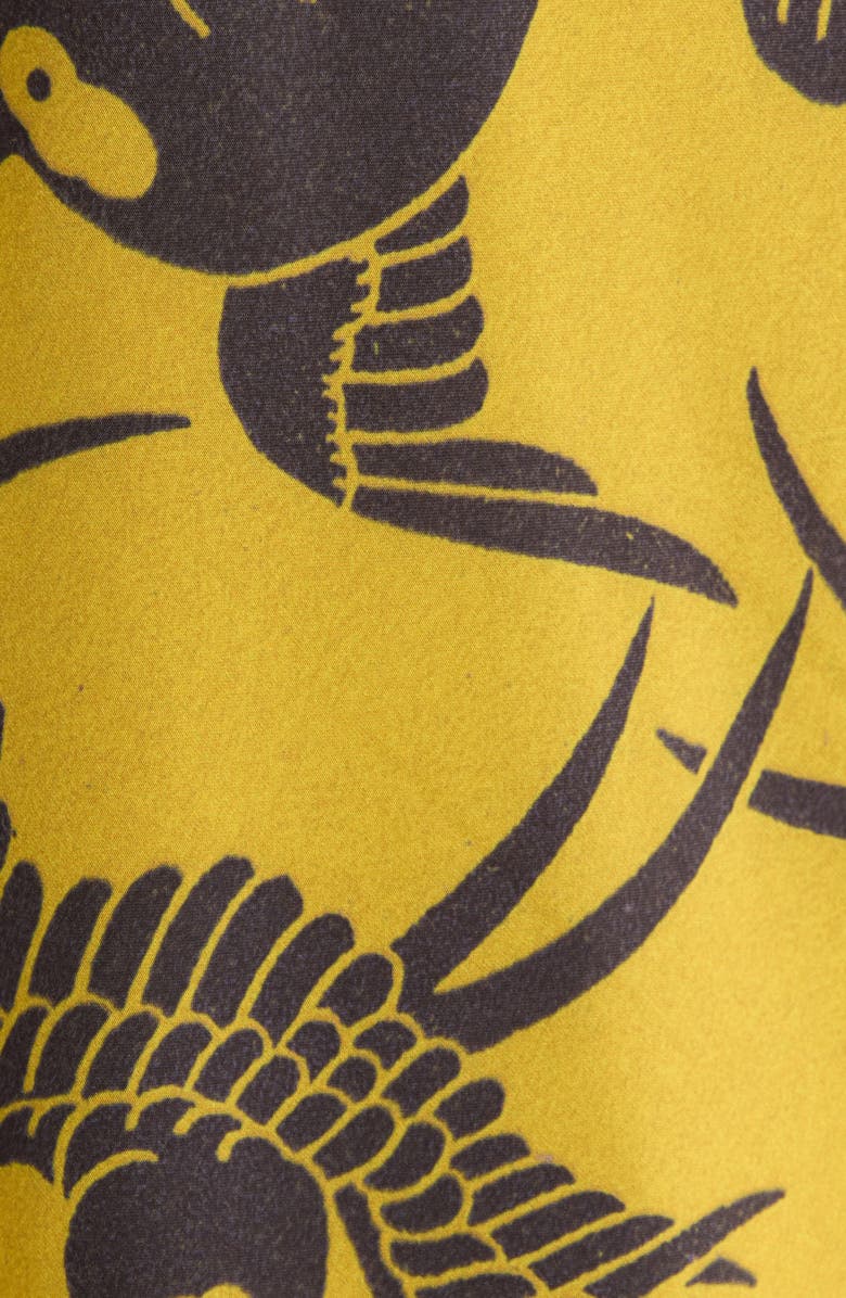 KILO BRAVA Cowl Back Long Sleeve Minidress, Alternate, color, Antique Swallows