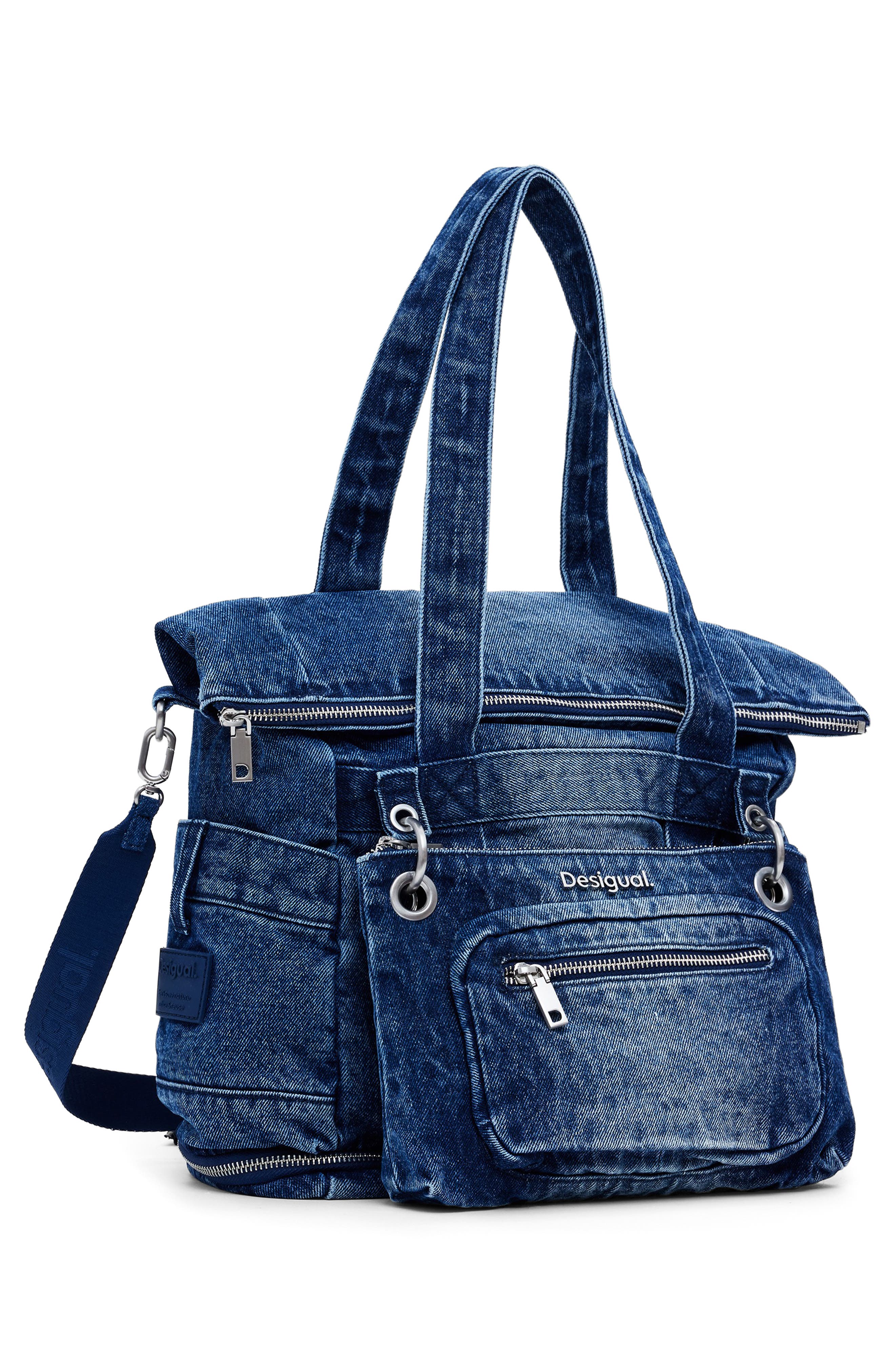 Desigual Big Denim Backpack, Alternate, color, Medium Blue
