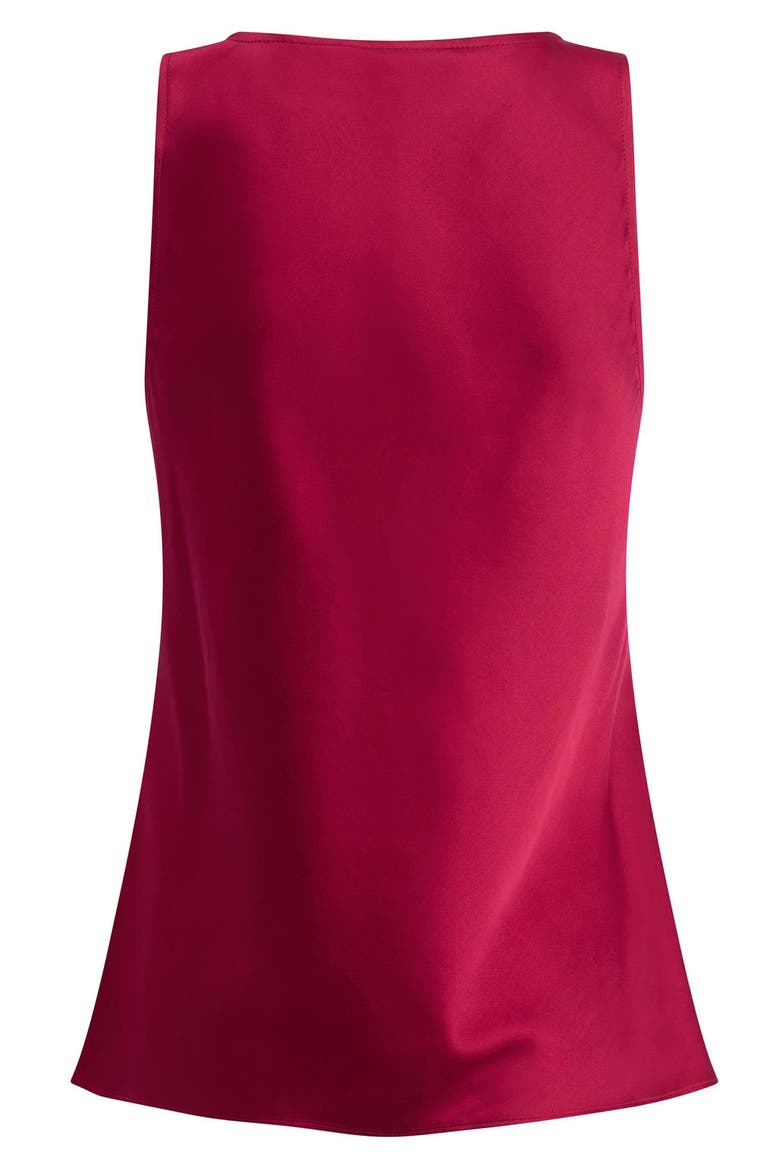 The Clean Cut Silk Blend Tank, Alternate, color, CRANBERRY