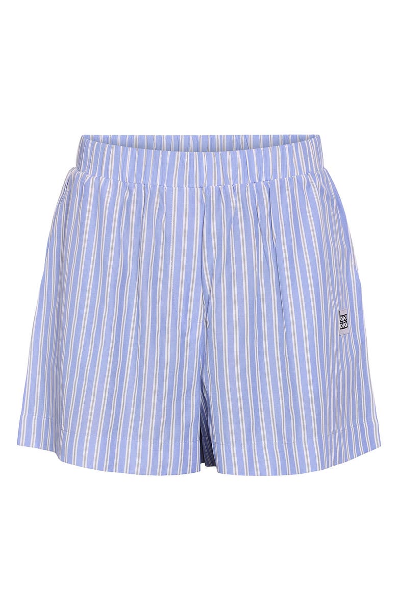 Noisy may Frida Woven Shorts, Alternate, color, Sky Blue Stripes White