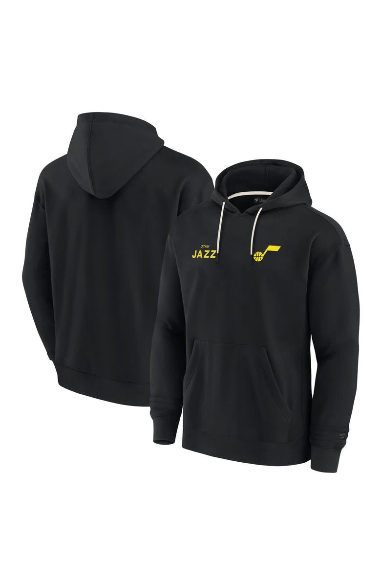 Fanatics Signature Unisex Fanatics Signature Black Utah Jazz Elements Super Soft Fleece Pullover Hoodie, Alternate, color, Black