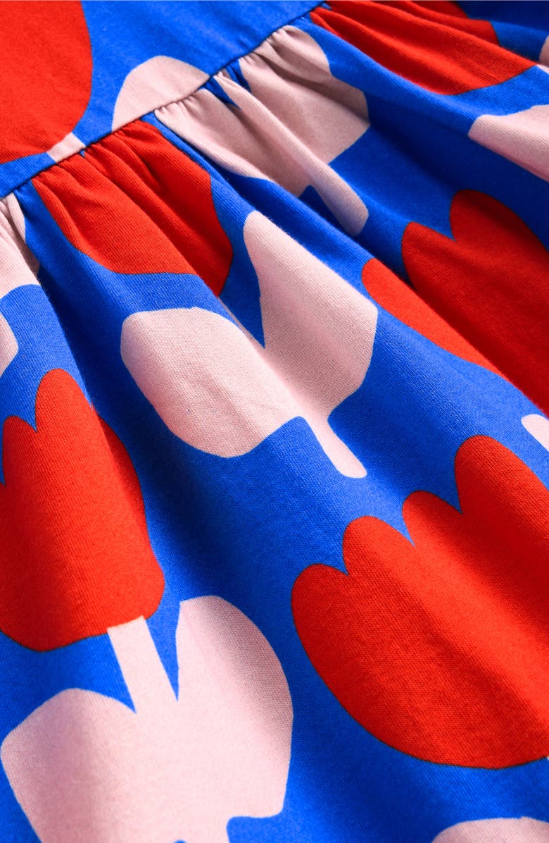 Mini Boden Kids' Tulip Print Long Sleeve Cotton Dress, Alternate, color, 