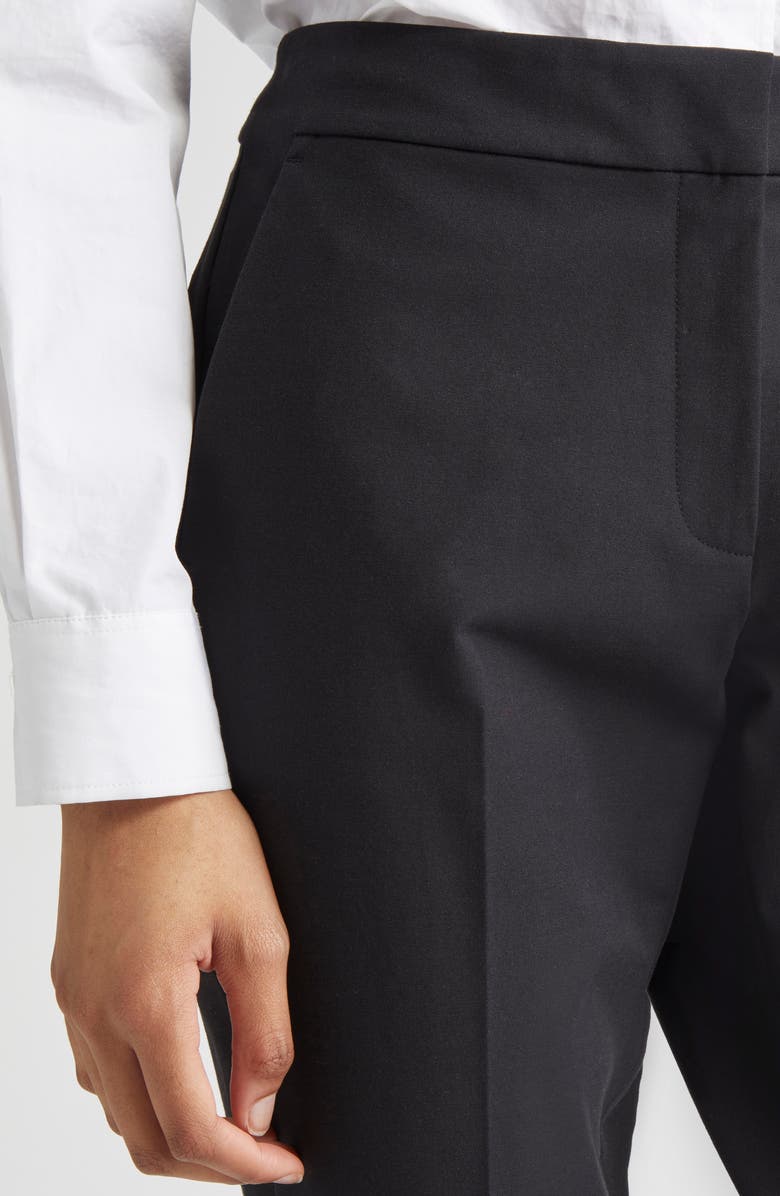 Lafayette 148 New York Manhattan Techno Stretch Twill Ankle Skinny Pants, Alternate, color, Black