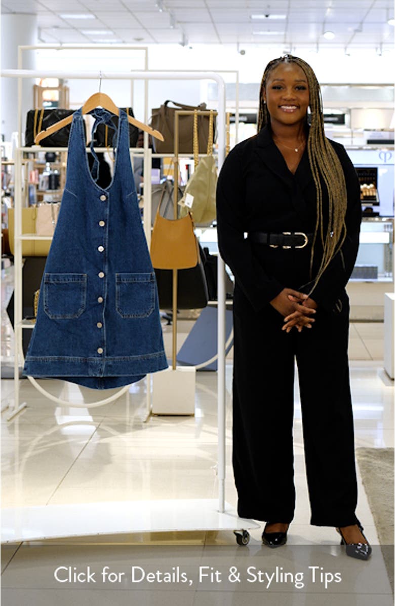 Brittany Halter Denim Minidress, sales video thumbnail