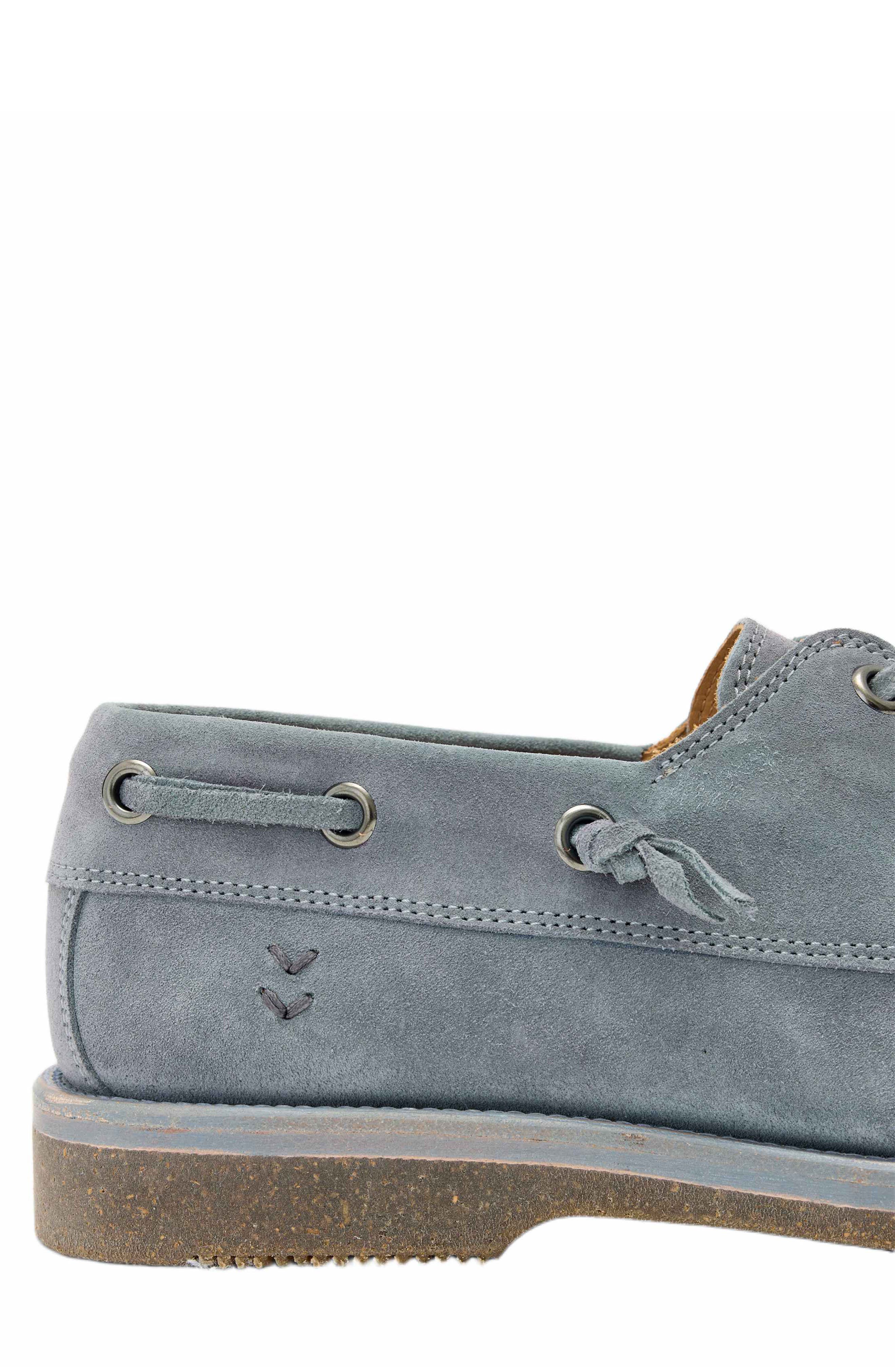 Varick Deck Shoe, Alternate, color, OILED BLUE