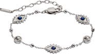 Alex and Ani Evil Eye Crystal Stone Chain Bracelet