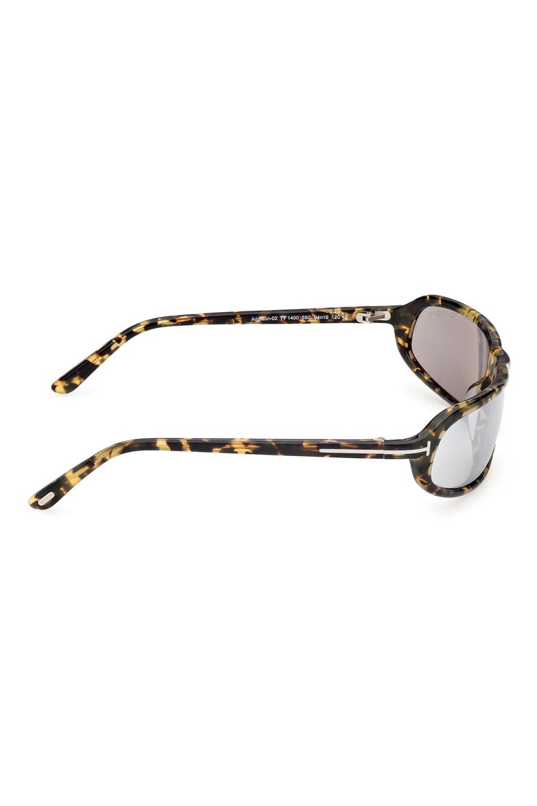 Addison-02 64mm Rectangular Sunglasses, Alternate, color, COLORED HAVANA SMOKE MIRROR