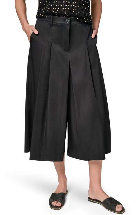 Pleated Crop Pants
