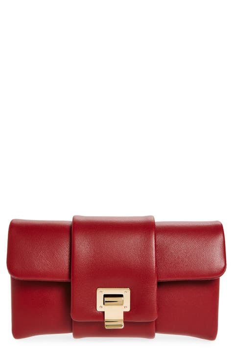 Red designer clutch online