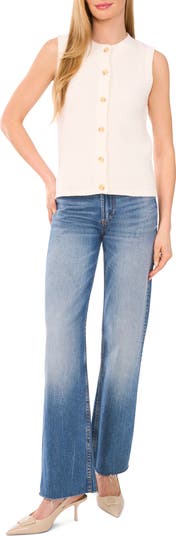 Sleeveless Cotton Cardigan