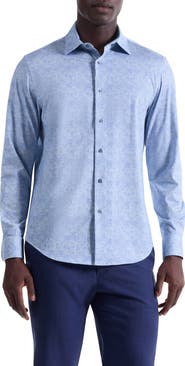 Bugatchi James OoohCotton® Optical Illusion Print Button-Up Shirt