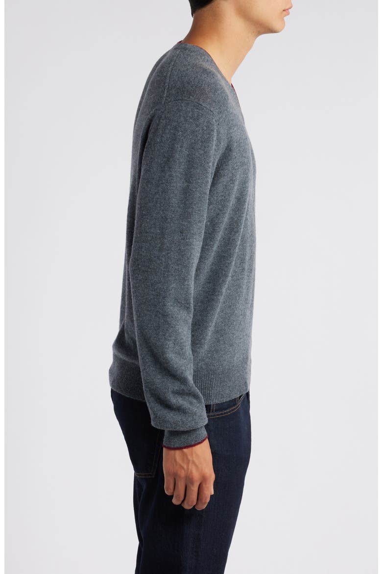 Tipped Merino Wool Sweater, Alternate, color, SHADOW